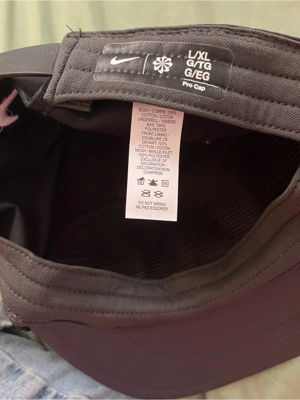New Nike Pro Unstructured Par Golf Cap Unisex Size L/XL Black